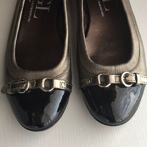 AGL Women's Black and Metallic Loafers size 8 104